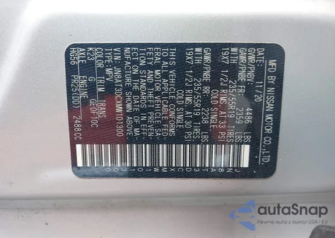 2021 Nissan Rogue Platinum Fwd from USA, damaged, VIN JN8AT3DCXMW101300